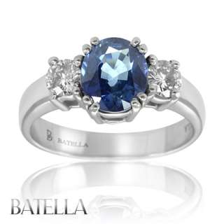 82 Ct Oval Shape Blue Sapphire Gemstone With White Round Diamonds 