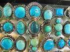 VINTAGE MEXICO MEXICAN SILVER ORNATE TURQUOISE ROSEBUD CUFF BRACELET