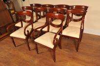 Mahogany Regency Dining Chairs Arm Chair Diners Seats  