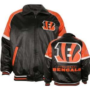 Cincinnati Bengals Varsity Pleather Jacket  Sports 
