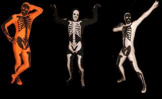 Morphsuit Halloween Skeleton Morph Fancy Dress Bodysuit  
