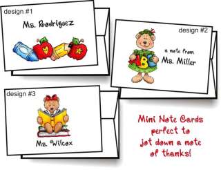Personalized Teacher Note Cards Stationery  