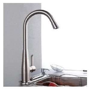   Solid Brass Kitchen Faucet   Nickel Brushed Finish