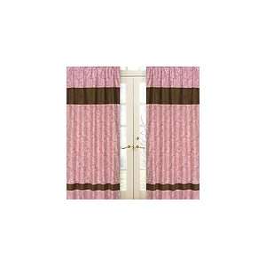  Pink Paisley Window Treatment Panels   Set of 2 Baby