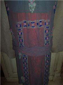   1920 *RARE* FLAPPER CHIFFON BEADED DRESS TO  DIE FOR GORGEOUS  