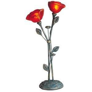  Double Red Rose Halogen Lamp