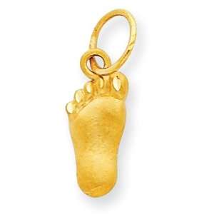  Foot Charm in 14k Yellow Gold Jewelry