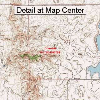USGS Topographic Quadrangle Map   Crandall, South Dakota (Folded 
