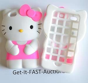   Silicone PINK Hello Kitty Case For iPhone 4 G 4G 4S Cover Skin  