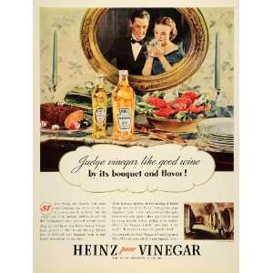 1935 Ad H J Heinz Pure Vinegar Mirror Candles Food   Original Print Ad