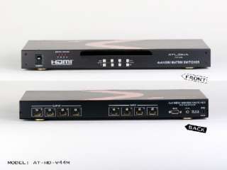 Atlona 4x4 HDMI Video Matrix Switch HDMI 1.3 AT HD V44M 878248008191 
