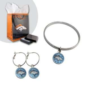 Pro Specialties Denver Broncos Bracelet and Hoop Earring 