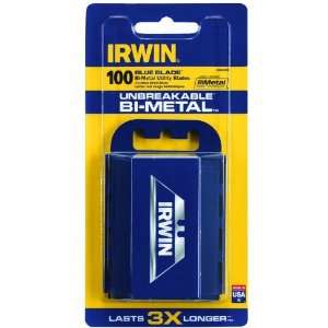 Pack Irwin 2084400 Bi Metal BLUE BLADE Utility Knife Blades 100 per 
