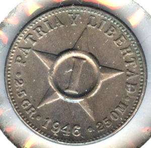 C368 CUBA COIN, 1946, 1 CENTAVO  