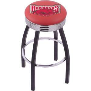  University of Arkansas Steel Stool with 2.5 Ribbed Ring 