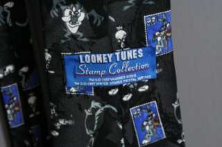 Mens Cartoon Tie Looney Tunes Stamp Collection Taz Bugs  