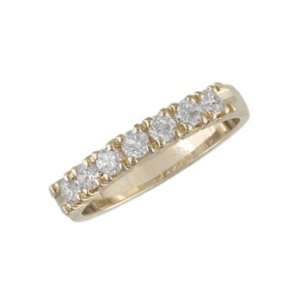   Donea   size 4.25 14K Yellow Gold Semi Eternity Diamond Ring Jewelry