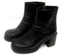 Aldo Womens Black Leather Lined Platform Boots Size Sz 40   US 9 