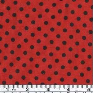  45 Wide Baby Wale Corduroy Mini Dot Red Fabric By The 