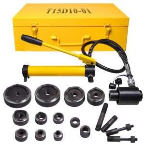  15 ton Hydraulic Metal Hole Puncher Hole driver Kit Tool 
