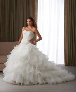 Fashion 2012 white/ivory wedding dress custom size 2 4 6 8 10 12 14 16 