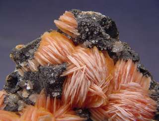 VERY FINE BARITE CRYSTALS WITH CERUSSITE AND GALENA  