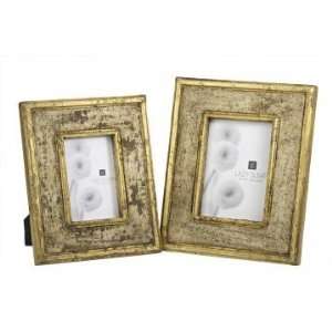   in. x 7 in. Potters Cream Burlap Frame with Gold Edge