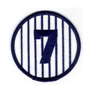   Mickey Mantle Retired Number 7 Patch   3 Round