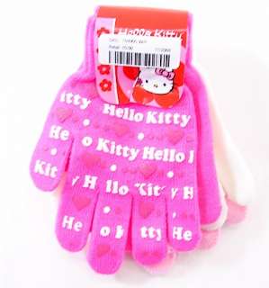 Hello Kitty Girls Assorted Colors 3 Pairs Winter Gloves  