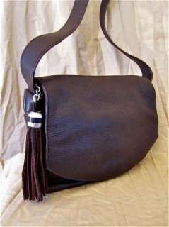 TIGNANELLO CrossBody Bag Glove Leather Brown Messenger Handbag 