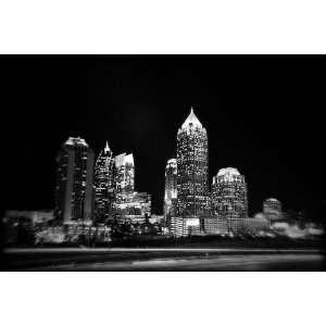  Atlanta Cityscape Black and White Print GABW0582 20x30 