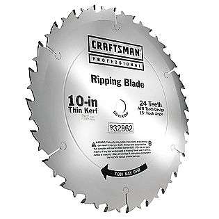 10 in. Contractor Saw (#21833)  Craftsman Professional Tools 