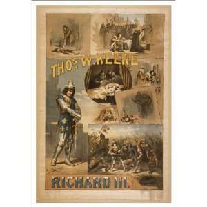 Historic Theater Poster (M), Thos W Keene Richard III  