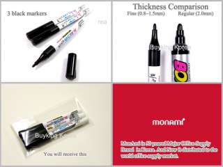 brand monami product dry erase board marker 3pcs line 0 8mm 1 5mm fine 