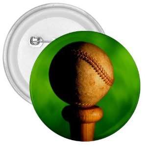  Baseball and Bat 3in Button E0212 
