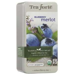 Tea Forte Enviro Tins Tea Sachets Blueberry Merlot, 20 ct (Quantity of 
