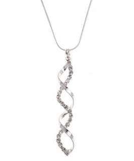 Crystal (Clear) Crystal Twist Necklace  246036290  New Look