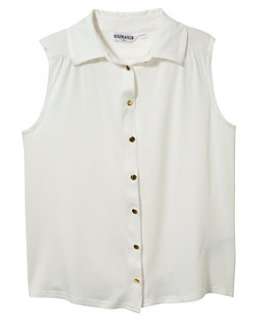   White Cut Out Back Sleeveless Jersey Shirt  250168012  New Look