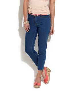 Blue (Blue) Blue Supersoft 7/8 Belted Jeans  241740040  New Look