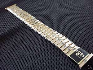 NOS Gemex gold filled center x herring bone watch band  