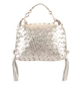 Gold (Gold) Silver Tinsel Weave Shopper Handbag  229348993  New Look