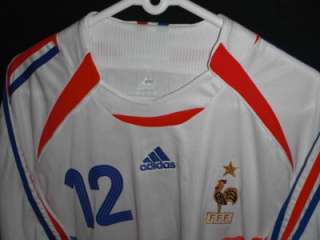 THIERRY HENRY VTG ADIDAS FFF FRANCE FOOTBALL PLAYER ISSUE JERSEY SHIRT 