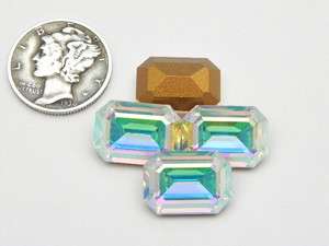 VINTAGE SWAROVSKI 4610 CRYSTAL AB GF 18X13MM STONE  