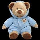 Ty Plush Pluffies Baby PJ Bear in Blue Pajamas ~NEW