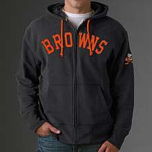 47 Brand Cleveland Browns Gametime Full Zip Hooded Sweatshirt 