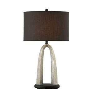   Family 32 Silver And Black Table Lamp with Fabric Shade LSF 21873