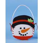   Santa Claus Basket Pouch Filled with Christmas Red Guest Hand Towels