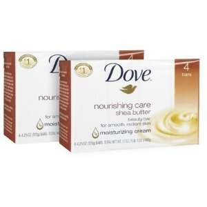  Dove Beauty Bar, Shea Butter, 4 ct, 2 ct (Quantity of 3 