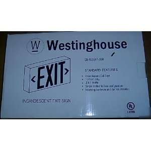  Westinghouse Incandescent Exit Sign (Red or Green) Model 