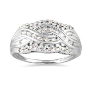  Diamond I Love Mom Ring in 10K White Gold SZUL Jewelry